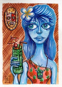 Blue Wahine by Christine Benjamin