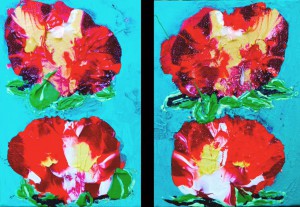 Island Fantasy 1 and 2. acrylic on canvas. 5x8in. $8… or $50 each