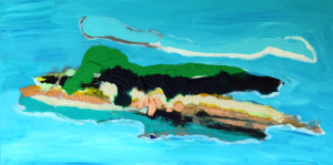 Island Fantasy 5. acrylic on canvas. 8x16in. $100