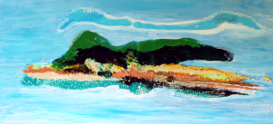 Island Fantasy 6. acrylic on canvas. 8x16in. $100