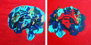 Island Fantasy 7 and 8. acrylic on canvas. 10x10. $1…r $100 each