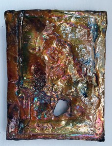 Uranium Copper Lustre Tile 1 by Andrew Irvine