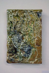Uranium Copper Lustre Tile 2 by Andrew Irvine