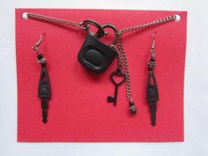 Lock And Keys Necklace by Angela Elsey