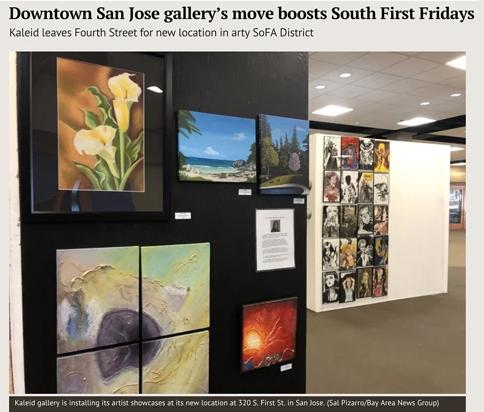 KALEID Gallery move article by Sal Pizarro Mercury News